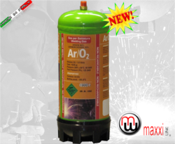 Bouteille MaxxiLine jetable mélange 98% Argon 2% Oxygène