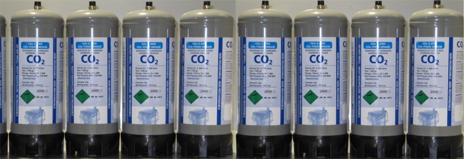 Bouteille MaxxiLine de gaz jetable 100% CO2 (dioxyde de carbone) Alimentaire E290