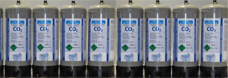 Gas bottles for Alimentary use