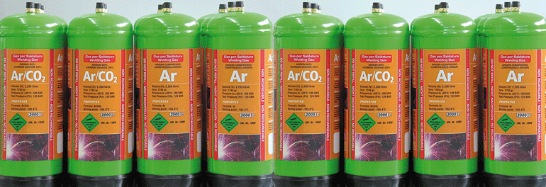 Gas bottles for Welding