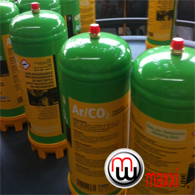 MaxxiLine Disposable 2.2l argon co2 disposable Gas Bottle 