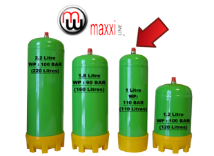 220LTR ARGON/CO2 DISPOSABLE GAS WELDING CYLINDER BOTTLE FOR MIG